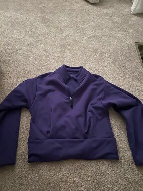 Athleta Purple Quarter-Zip Pullover Sweatshirt